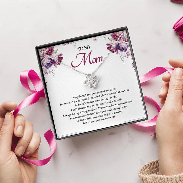 To My Mom You Are The World To Me Necklace SO25V - Charming Present
