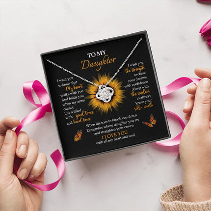 To My Daughter - My Heart Walks With You - Necklace SO65V - Charming Present