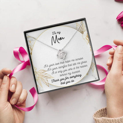 To My Mom Thank You For Everything That You Do Necklace SO45 - Charming Present