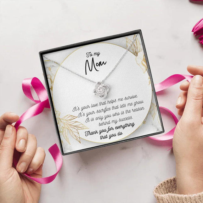 To My Mom Thank You For Everything That You Do Necklace SO45 - Charming Present