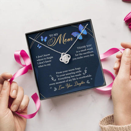 To My Mom - Thank You For All Your Sacrifices - Necklace SO07T - Charming Present