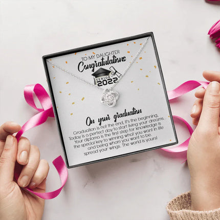 To My Daughter - Congratulation On Your Graduation - Necklace SO107T - Charming Present