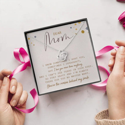 Dear Mom You're The Reason Behind My Smile Necklace SO21T - Charming Present