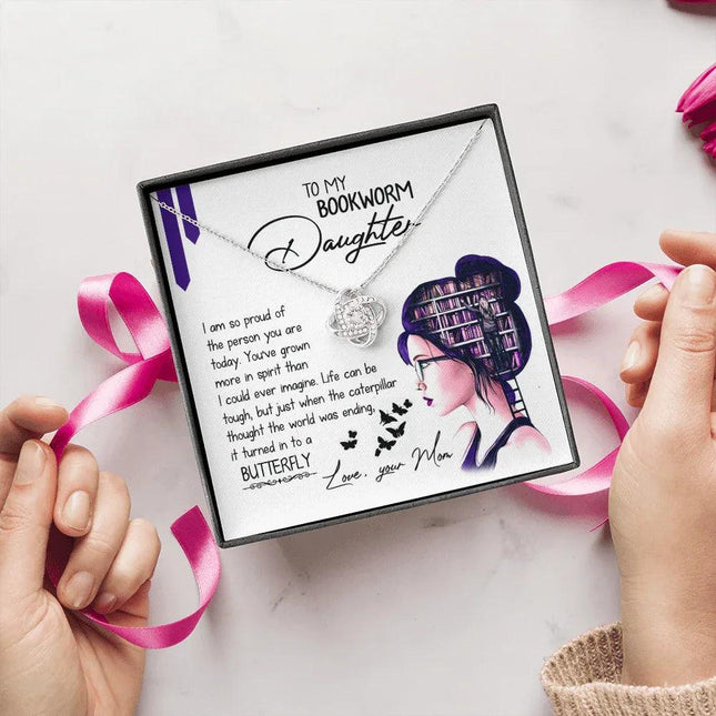 To My Bookworm Daughter - So Proud Of You - Necklace KT22 - Charming Present