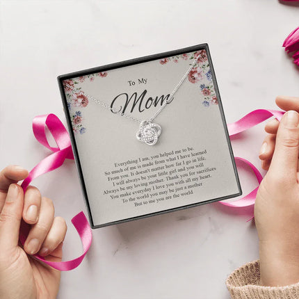 To My Mom You Are The World To Me Necklace SO81 - Charming Present