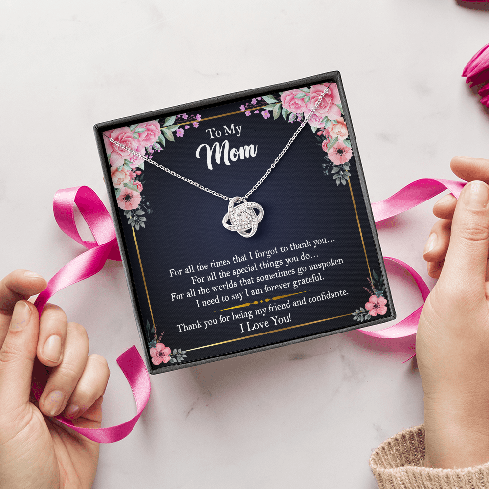 To My Mom - Thank You For Being My Friend and Confidante - Necklace SO105V