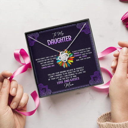 To My Daughter - Never Forget That I Love You - Hippie Necklace SO114T - Charming Present