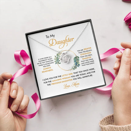 To My Daughter - I Love You For The Little Girl - Necklace DR05 - Charming Present