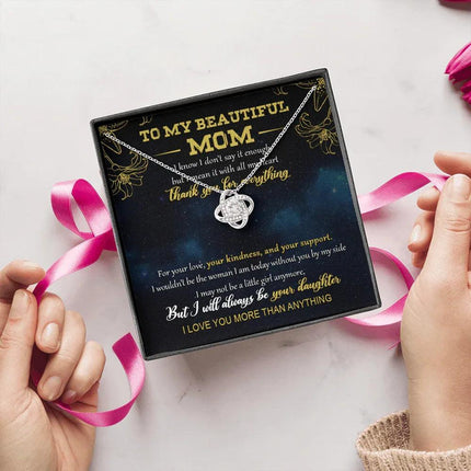To My Beautiful Mom - I Love You More Than Anything - Necklace SO05V - Charming Present