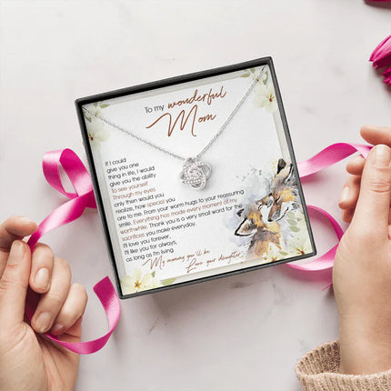To My Wonderful Mom - I'll Love You Forever - Necklace SO50T - Charming Present