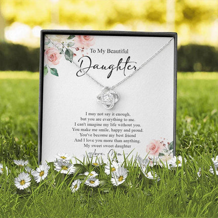 To My Daughter I Love You More Than Anything Necklace SO71 - Charming Present