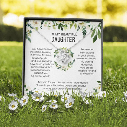 To My Beautiful Daughter - You're An Incredible Blessing - Necklace SO148V - Charming Present