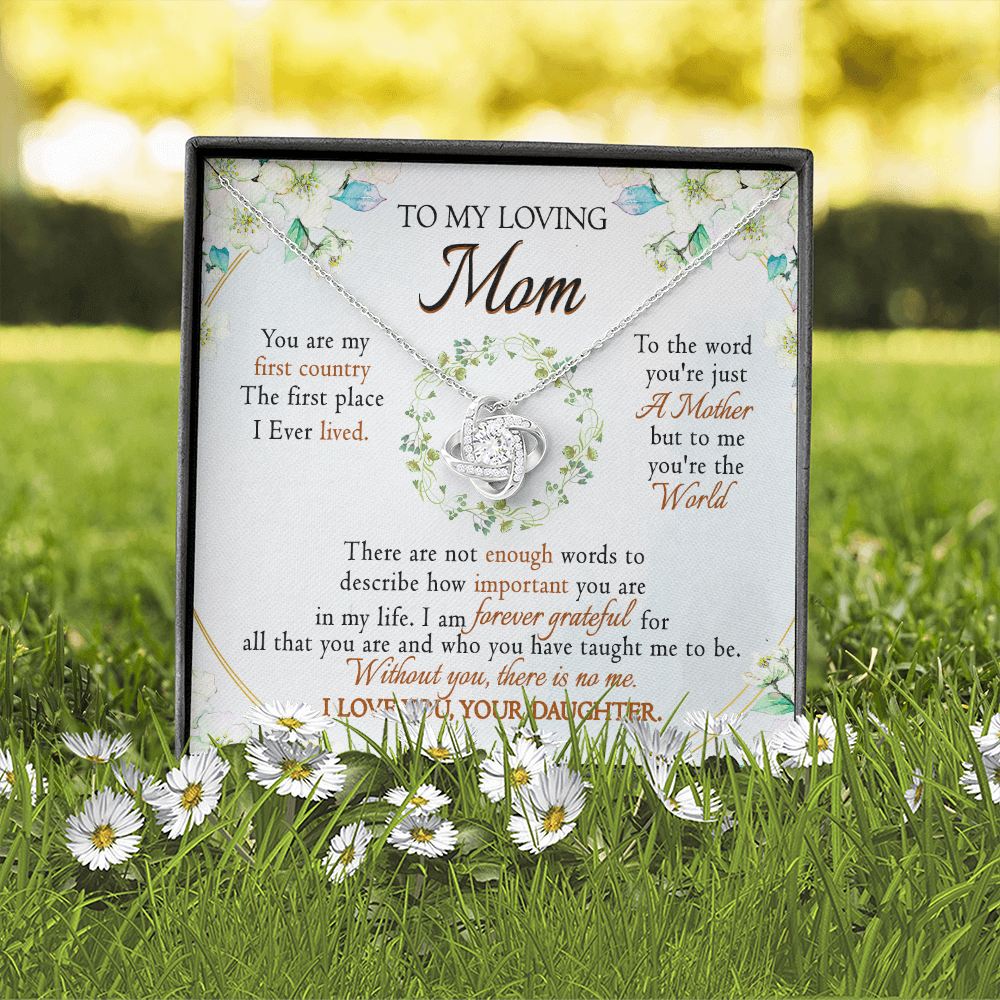 To My Loving Mom - You're The World To Me - Necklace SO52V