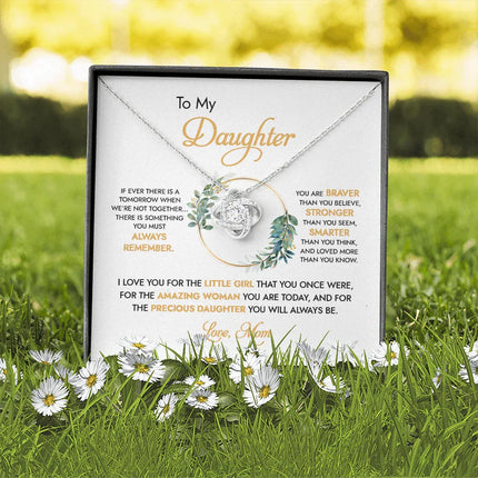 To My Daughter - I Love You For The Little Girl - Necklace DR05 - Charming Present