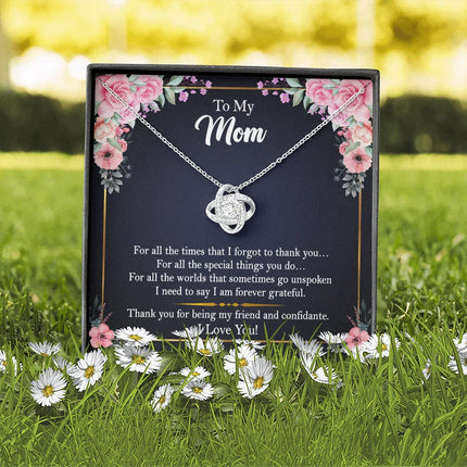 To My Mom - Thank You For Being My Friend and Confidante - Necklace SO105V - Charming Present