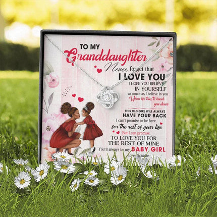 To My Granddaughter - You Will Always Be My Baby Girl - Necklace DR09 - Charming Present