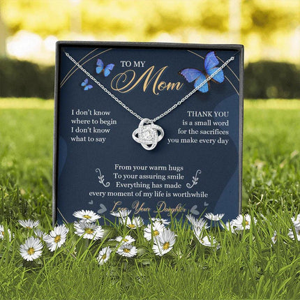 To My Mom - Thank You For All Your Sacrifices - Necklace SO07T - Charming Present