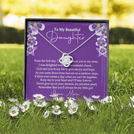 To My Beautiful Daughter - You'll Alway Be My Little Girl - Necklace SO76V - Charming Present