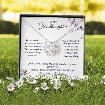 To My Granddaughter Love You Today, Tomorrow And Forever - Necklace SO32V - Charming Present
