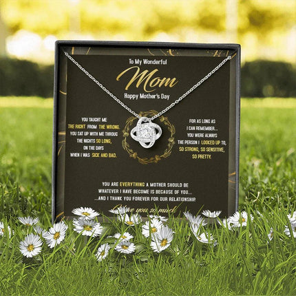 To The Best Mom - Happy Mother's Day The Person I Looked Up To - Necklace SO41Tv2 - Charming Present