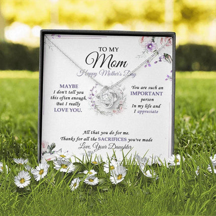 To My Mom - Happy Mother's Day And I Really Love You - Necklace SO38VV2 - Charming Present