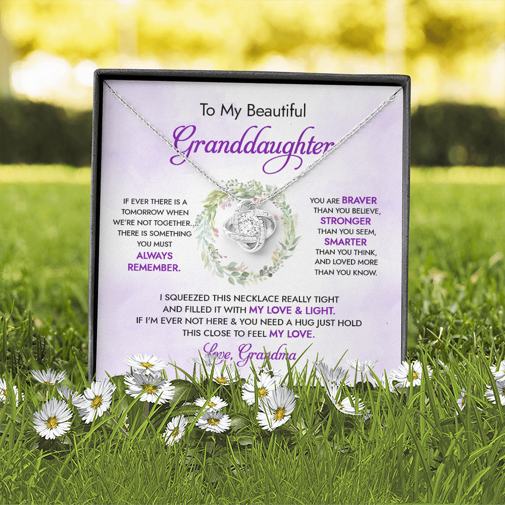 To My Beautiful Granddaughter - My Love And Light - Necklace DR18