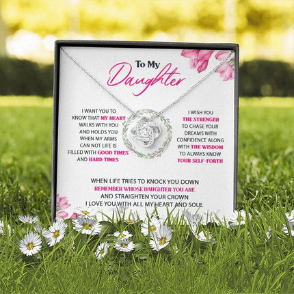 To My Daughter - My Heart Walks With You - Necklace SO64T - Charming Present