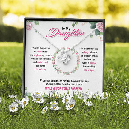 To My Daughter My Love For You Is Forever - Necklace SO37T - Charming Present