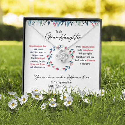 To My Granddaughter I Pray Your Dream Will All Come True - Necklace SO36T - Charming Present