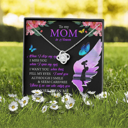 To My Mom In Heaven - I Miss You - Necklace SO91T - Charming Present