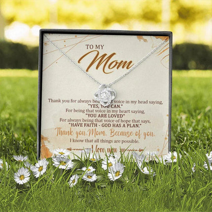 To My Mom Because Of You,I Know That All Things Are Possible - Necklace SO12T - Charming Present