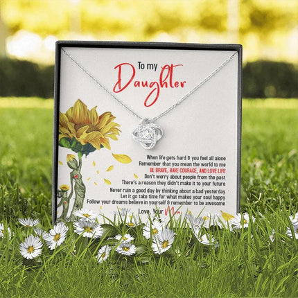 To My Sunflower Daughter - Believe In Yourself & Remember To Be Awesome - Necklace SO104T - Charming Present