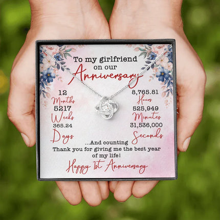 To My Girlfriend On Our Aniversary Necklace SO02v1 - Charming Present