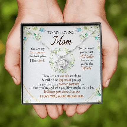 To My Loving Mom - You're The World To Me - Necklace SO52V - Charming Present