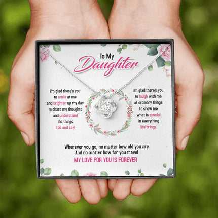 To My Daughter My Love For You Is Forever - Necklace SO37T - Charming Present