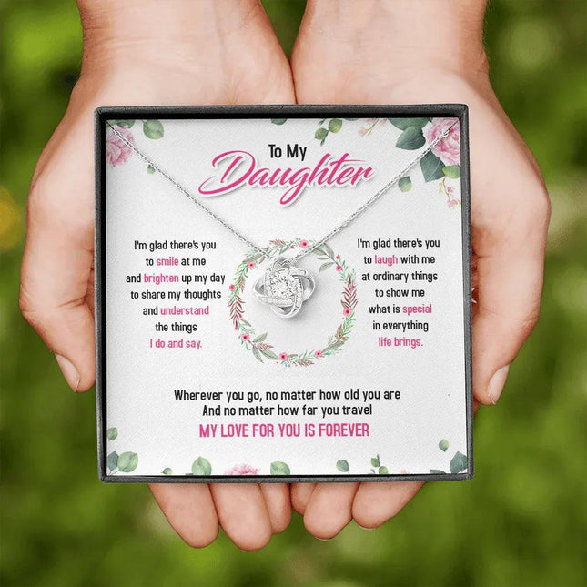 To My Daughter My Love For You Is Forever - Necklace SO37T - Charming Present