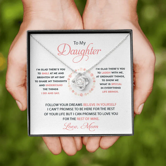 To My Daughter - I'm Glad There's You - Necklace DR07 - Charming Present