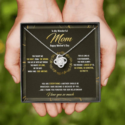 To The Best Mom - Happy Mother's Day The Person I Looked Up To - Necklace SO41Tv2 - Charming Present