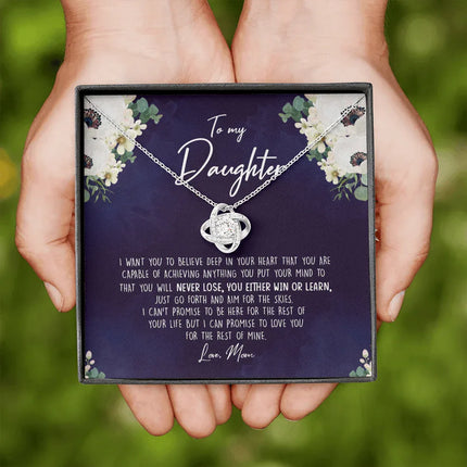 To My Daughter - You Either Win Or Learn -Necklace SO68 - Charming Present