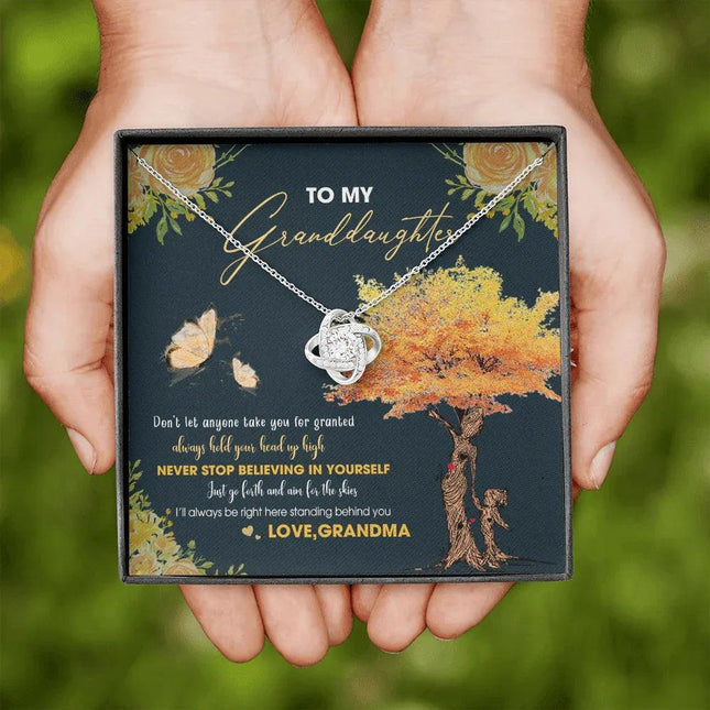 To My Granddaughter - Always Hold Your Head Up High - Necklace DR13 - Charming Present