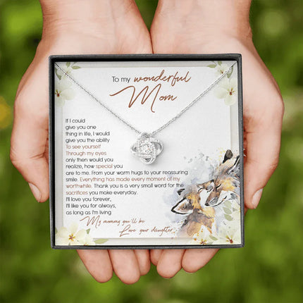 To My Wonderful Mom - I'll Love You Forever - Necklace SO50T - Charming Present