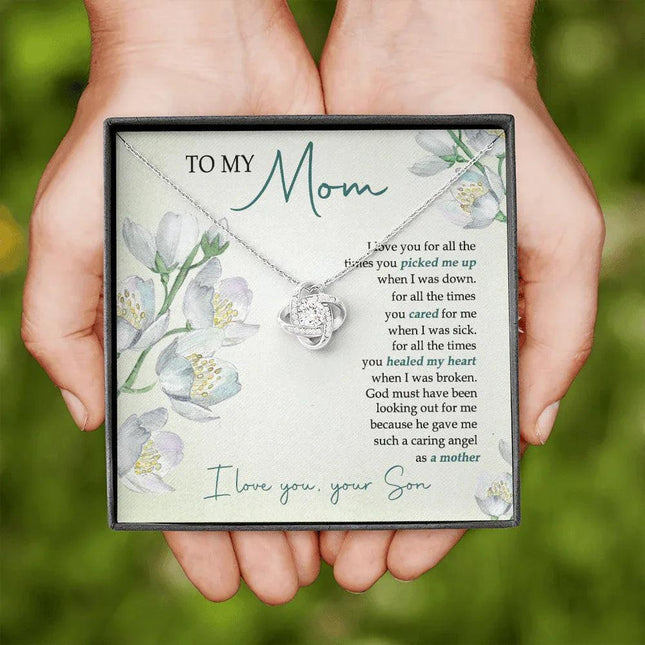 To My Mom - You're My Caring Angel - Necklace SO53V - Charming Present