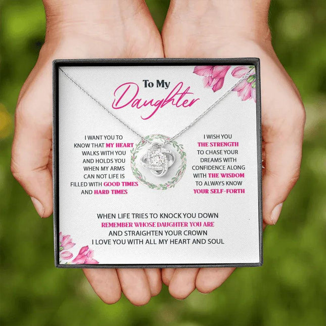 To My Daughter - My Heart Walks With You - Necklace SO64T - Charming Present