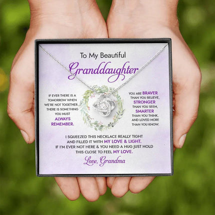 To My Beautiful Granddaughter - My Love And Light - Necklace DR18 - Charming Present