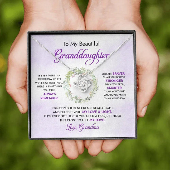 To My Beautiful Granddaughter - My Love And Light - Necklace DR18 - Charming Present