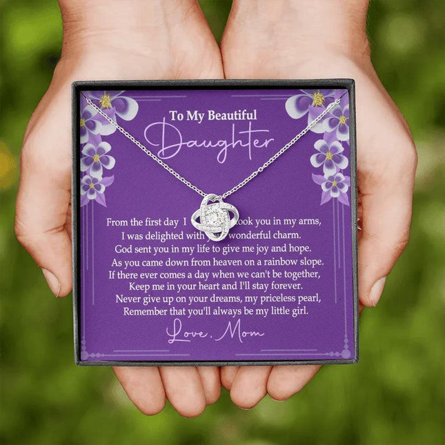 To My Beautiful Daughter - You'll Alway Be My Little Girl - Necklace SO76V - Charming Present