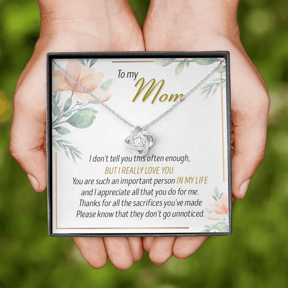 To My Mom Thanks For All The Sacrifices You've Made - Necklace SO27T