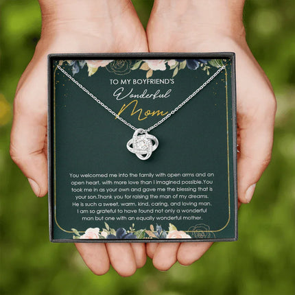 To My Boyfriend's Mom Thank You For Raising The Man Of My Dreams Necklace SO22V - Charming Present