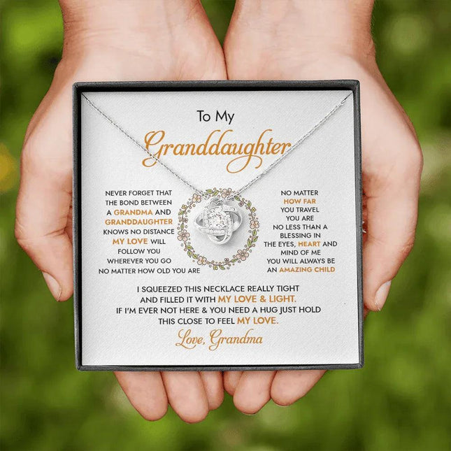 To My Granddaughter - Never Forget That The Bond Between A Grandma And Granddaughter - Necklace DR17 - Charming Present