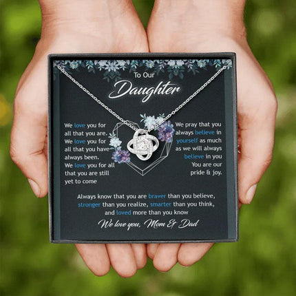 To Our Daughter We Love You Mom & Dad - Necklace SO47T - Charming Present